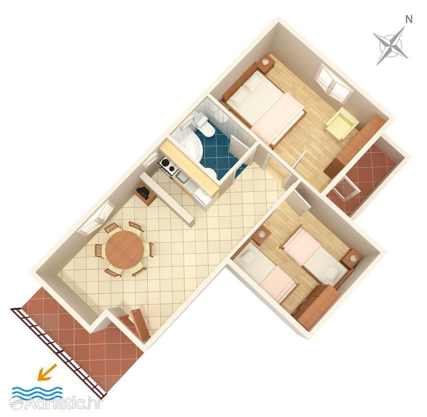 Apartmán Zora Seget Vranjica Exteriér fotografie